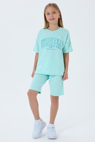 U.s. Polo Assn. Kız Çocuk Yeşil Bermuda Takım Us2527-c-v2 Yeşil