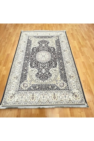 Vintage Saray Motifli 160 X 230 Cm Dijital Baskı Halı Mavi
