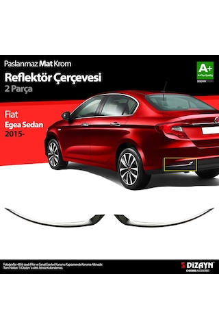 S-dizayn Fiat Egea Sd Arka Reflektör Çerçevesi 2 Prç. 2015 Üzeri Mat Krom