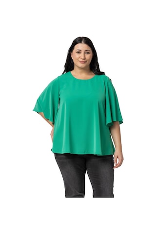 Disentis Büyük Beden Geniş Kısa Kollu Benetton Yeşili Bluz-benetton Yeşili Yeşil