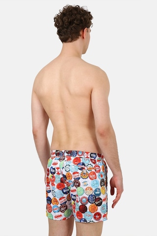 John Frank Deniz Şortu All Over Cepli Mayo Short Erkek Mayo Short Jfsssw37beercap Beyaz-orange