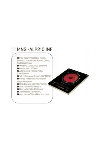 Minisan MNS-ALP210 INF Yeni Nesil Ocak