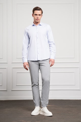 Morven Erkek A. Mavi Pamuk Trend Slim Fit İtalyan Yaka Gömlek 25mc004039311 A. Mavi A. Mavi