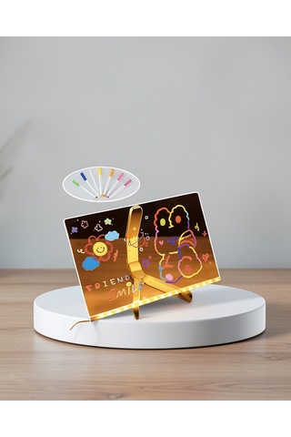 Led Aydınlatmalı Mesaj Tahtası 30x20 Cm Neon Etkili Yazılar İçin