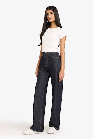 Defacto Straight Wide Fit Yüksek Bel Geniş Bol Paça Uzun Jean Pantolon D5123ax26spnm82 Mavi-nm82