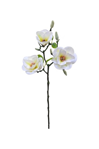 Yapay Beyaz Manolya Dal 57 Cm