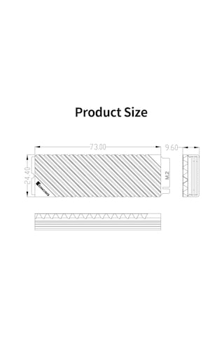 Reedark M.2 2280 Ssd Passif Soğutucu - Tam Alüminyum Radyatör, Anotasyonlu, Araçsız Kurulum, Gri