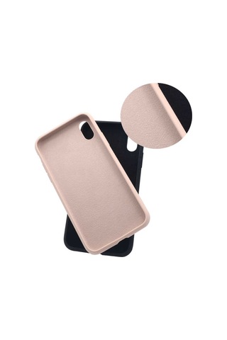 Apple Uyumlu iPhone X Kılıf Zore Silk Silikon-Siyah