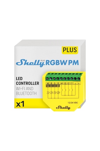 Shelly Plus Rgbw Pm Akıllı Led Renk Ve Parlaklık Kontrol Rölesi