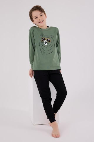 Rolypoly Erkek Çocuk Uzun Kol Pijama Takım K.yeşil-1737 Yeşil