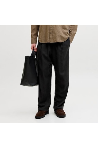 Jack&jones Bill Andros Vis Linen Blend Jogger Erkek Siyah Pantolon