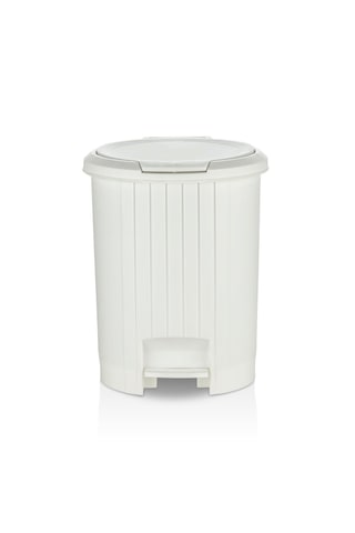 Basmalı & Pedallı Çöp Kovası Beyaz