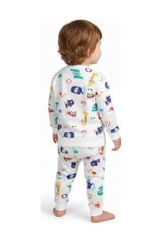 Baglan Erkek Çocuk Baskılı Pijama Takım Bgl-st05259 Krem