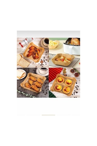 DMR Pisirme Kagidi Airfryer XXL XL Air Fryer Yagli Kagit Xiaomi Philips Tüm Markalara Uyumlu 50 Adet