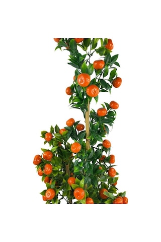 Yapay Ağaç Mandalina Ağacı 80Cm 3Boy Bambuda Akrilik Siyah Saksıl