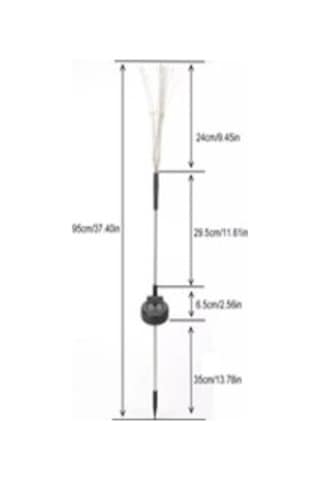 Solar Panelli Kutlama Süsü 150 Led Işık Saplamalı Gün Işığı 2'li Set Çok Renkli
