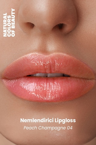 Bade Natural Nemlendirici Lipgloss Peach Champagne 04 Dudak Parlatıcısı %100 Doğal