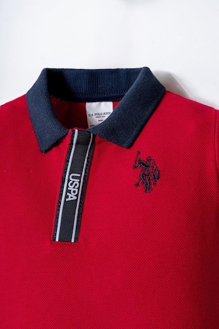 U.S. Polo Assn. U.s. Polo Assn Erkek Bebek 2 Li Şort T-şhirt Takım Kırmızı-2351 Kırmızı