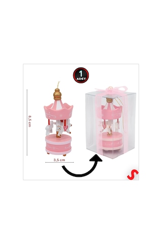 Kutulu Mini Atlı Karınca, 8,5cm X 3,5cm - Pembe