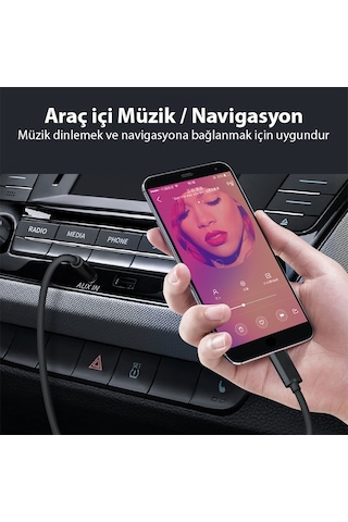 Ally Type-c To 3.5 Mm Audio Aux Kablo Siyah