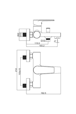 Creavit SR2510 Sharp Banyo Armatürü Krom