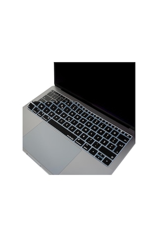 F Klavye Laptop Apple Uyumlu MacBook Pro Kılıf Daktilotip Baskı 12inç A1534-13inç A1708 İle Siyah
