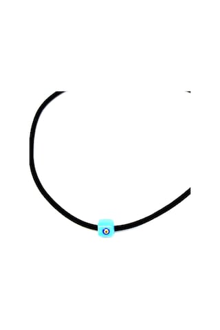 X-Ladyaccessories Cam Göz Kadife Kolye Çok Renkli