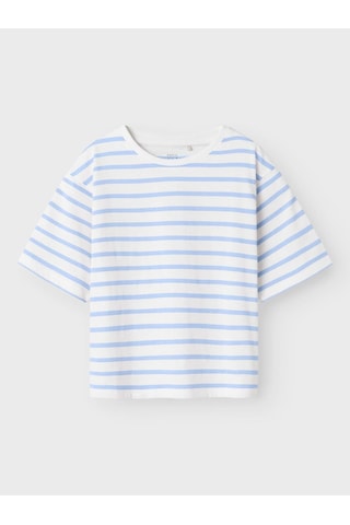 Name It Nkfvitanni Ss Short Rlx Top Unisex Çocuk T-shirt 13241646 Mavi