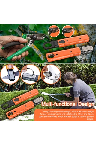 Mufunye Cep Bileyici Taşınabilir Bahçe Makası Bıçak Açacağı Çok İşlevli Elektrikli Budama Makası Kesme Taşlama Onarım Tarım Bahçe Aletleri İçin Şekillendirme Aleti