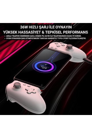 Coofbe Profesyonel Titreşimli 400mah Type-c Girişli Mobil Oyun Kolu Joystick Apple Uyumlu iOS &android İle