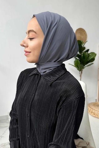 Kahijab Çıtçıtlı Bone - Gri - Standart Gri