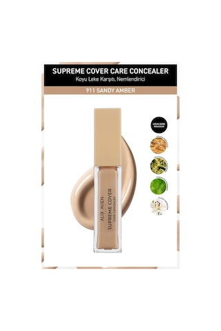 Alix Avien Kalıcı Nemlendirici Hücre Onarıcı Leke Karşıtı Kapatıcı Supreme Cover Concealer 911 Sandy Amber
