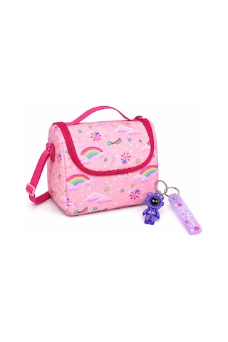 Denokids Unicorn Kız Çocuk İlkokul 4'lü Çanta Seti - Sırt Çantası Beslenme Çantası Kalem Kutusu Anahtarlık