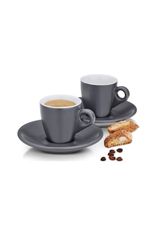 Kela 12751 Mattıa Espresso Fincan Seti 2li Gri 50ml