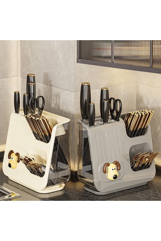 Spring Mutfak Tezgahı Kaşık Sofra Boşalma Rafı Beyaz