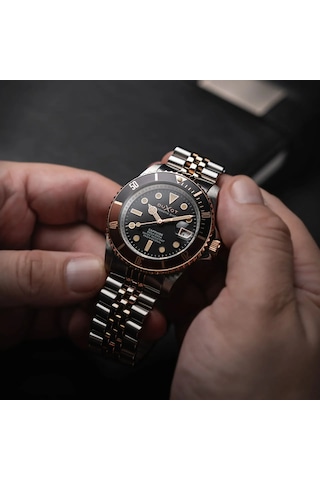 Duxot Atlantica Diver Dx-2057-66 Otomatik Erkek Kol Saati Altın