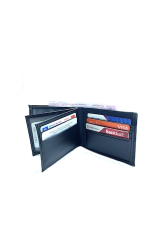 Ayleenayz Suni Deri Siyah Erkek Cüzdan