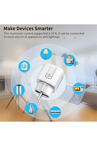 Ulzyvf Wifi Akıllı Soket 16a/20a, Cep Telefonu Zamanlama, Uzaktan Kumandalı Akıllı Ev Soketi