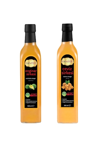 Hanzade Bitkisel Enginar + Ceviz Sirkesi 500 ML 2'li Set