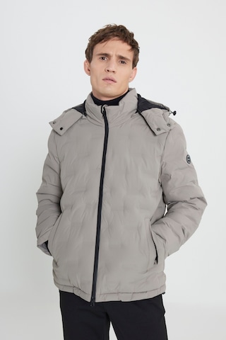 AC&Co / Altınyıldız Classics Erkek Vızon Standart Fit Normal Kesim Kapüşonlu Desenli Mont Vızon