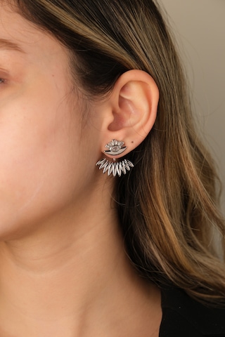 Çildan Womens Silver Özel Tasarım Küpe
