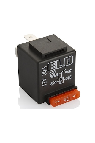 12V 30A Mini Röle 4 Terminalli Sigortalı Toz ve Su Geçirmez ELO