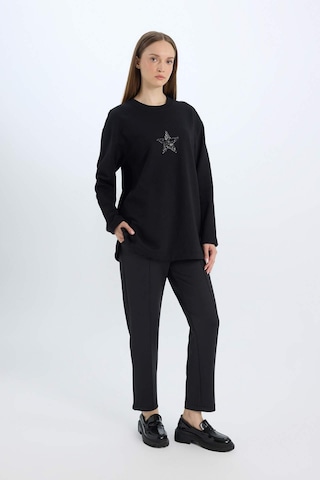 DeFacto Regular Fit Cepli Pensli Skuba Dalgıç Kumaş Esnek Belli Pantolon D9029AX24WNBK34