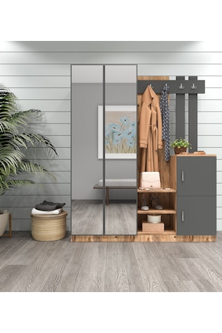 Robinhome Robin Home Benjamin Vestiyer Portmanto Ayakkabılık Çam-Gri