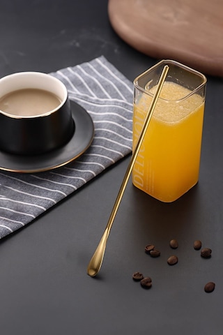 304 Çelik 6 Adet 19 Cm Kokteyl Barmen Latte Kaşığı Cin758sr-6