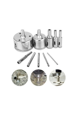 Tongxida 10 Adet Yıkanabilir Elmas Delik Testere, 3-50mm Matkap Ucu Delik Tesisi