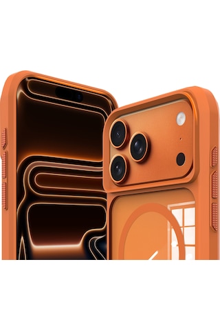 Buff Apple iPhone Uyumlu 17 Pro Max Magsafe Octa Shield Kılıf Orange Turuncu