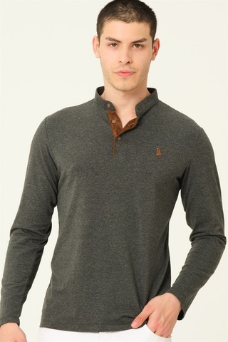 V4009 Dewberry Erkek Sweatshırt-antrasit Antrasit