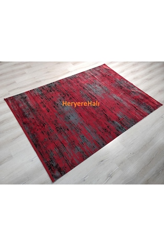 Eko Halı Sateen St 20 Kırmızı Hav Vermez Yıkanabilir Kaymaz Halı