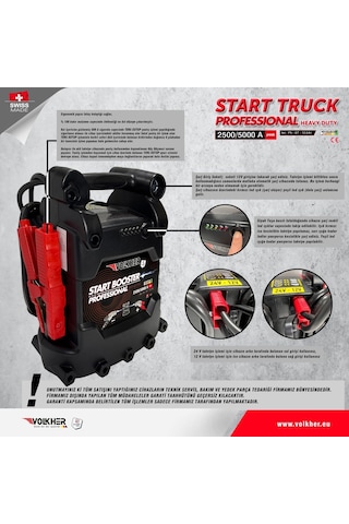Volkher Booster 12-24 V. 2500-5000A. Akü Takviye Cihazı